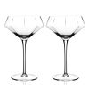 Seneca Crystal Diamond Martini Glasses Viski®