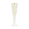 Plastic Gold-Rimmed Champagne Flutes by True