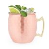 Hammered Moscow Mule Copper Mugs, 2 Pack, by True