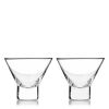 Raye Crystal Heavy Base Martini Glasses Viski®