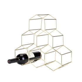 Belmont Geo 6-Bottle Counter Top Wine Rack in Gold Viski®