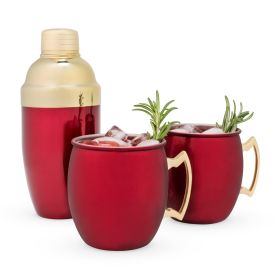 Red Mule Mug & Cocktail Shaker Gift Set by Twine®