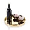 Belmont Round Serving Tray in Gold Viski®