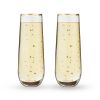 Starlight Stemless Champagne Flute Set Twine®