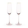 Rose Crystal Champagne Flute Set by Twine®