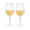 Gilded Stemmed Wine Glass Set by Twine