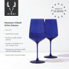 Reserve Nouveau Crystal Wine Glasses in Cobalt Viski®