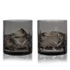 Admiral Cut Crystal Rocks Glasses in Smoke Viski®