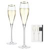 Crystal Gold-Rimmed Champagne Flutes Viski®