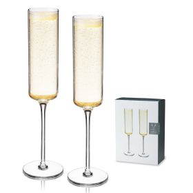 Laurel Crystal Champagne Flutes Viski®