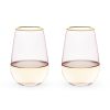 Rose Crystal Stemless Wine Glass Set by Twine®