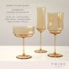 Tulip Stemmed Wine Glass in Amber by Twine Living