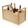 Rattan & Wood Beverage Tub by Twine Living™