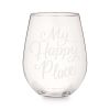 My Happy Place Stemless Wine Glass by Twine®