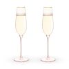 Rose Crystal Champagne Flute Set by Twine®