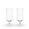 Angled Crystal Hurricane Glasses by Viski®