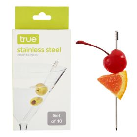 Stainless Steel Cocktail Picks, Set of 10 by True
