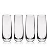 Stemless Champagne Flute by True set of 4
