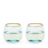 Aqua Bubble Stemless Wine Glass Set by Twine®