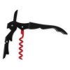 Truetap™: Double-Hinged Corkscrew in Matte Black with Red Wo