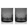 Admiral Cut Crystal Rocks Glasses in Smoke Viski®