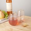 Rose Crystal Stemless Wine Glass Set by Twine®