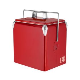 Vintage Metal Cooler by Foster & Rye™ (Color: Red, Material: Metal, Plastic)