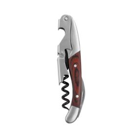 Wooden Double Hinged Corkscrew by Twine® (Color: Wood, Material: Metal, Wood)